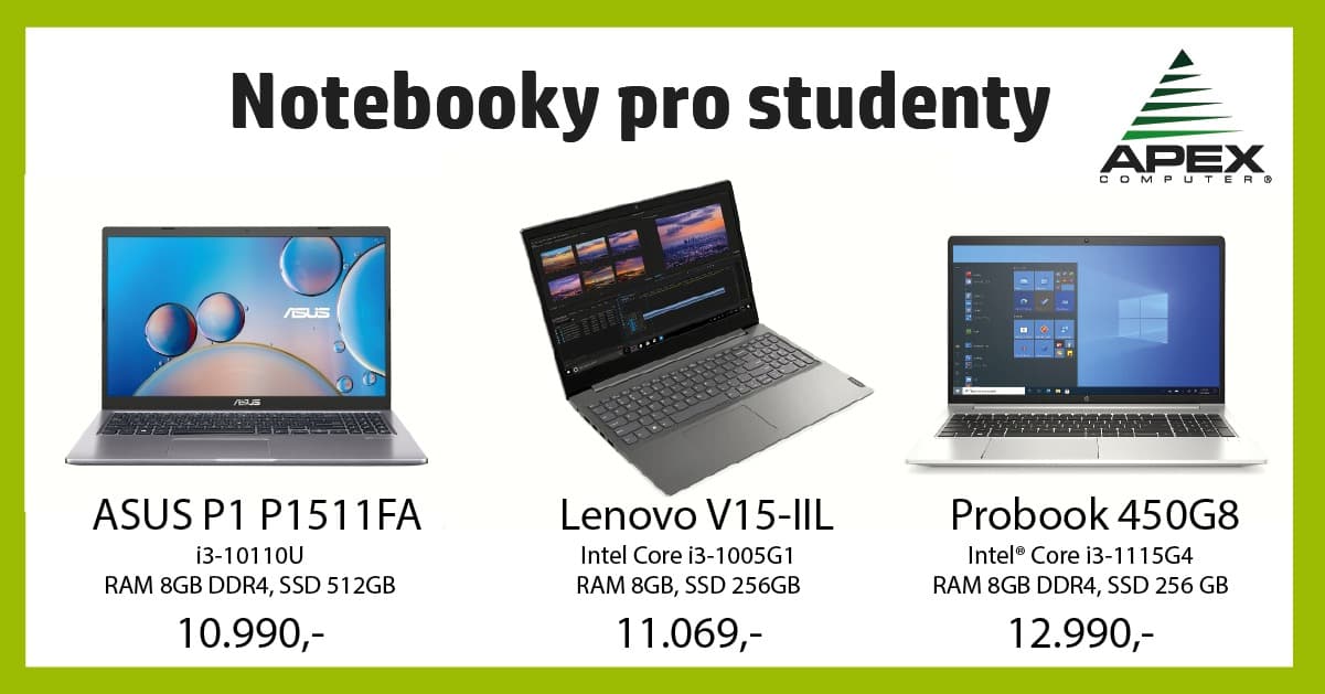 Notebooky pro studenty | APEX Computer